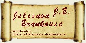Jelisava Branković vizit kartica